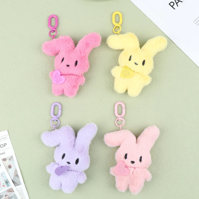 Porte-clés pendentif lapin en peluche de dessin animé, breloques de sac à dos, décoration de voiture, accessoires de sac, mignon, beurre