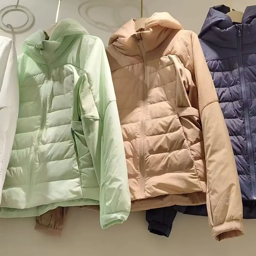 

Легкий спортивный белый ду пуховик Jaet ort Fitn Jaet для женщин, утягивающее теплое модное пальто-пуховик