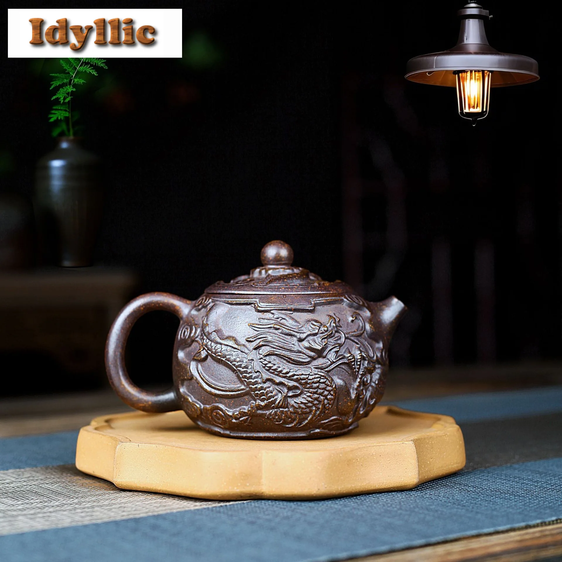 theieres-classiques-yixing-en-argile-violette-de-230ml-pot-xishi-fait-a-la-main-minerai-brut-section-haute-temperature-bouilloire-de-brassage-de-the-en-boue-service-a-the-zisha