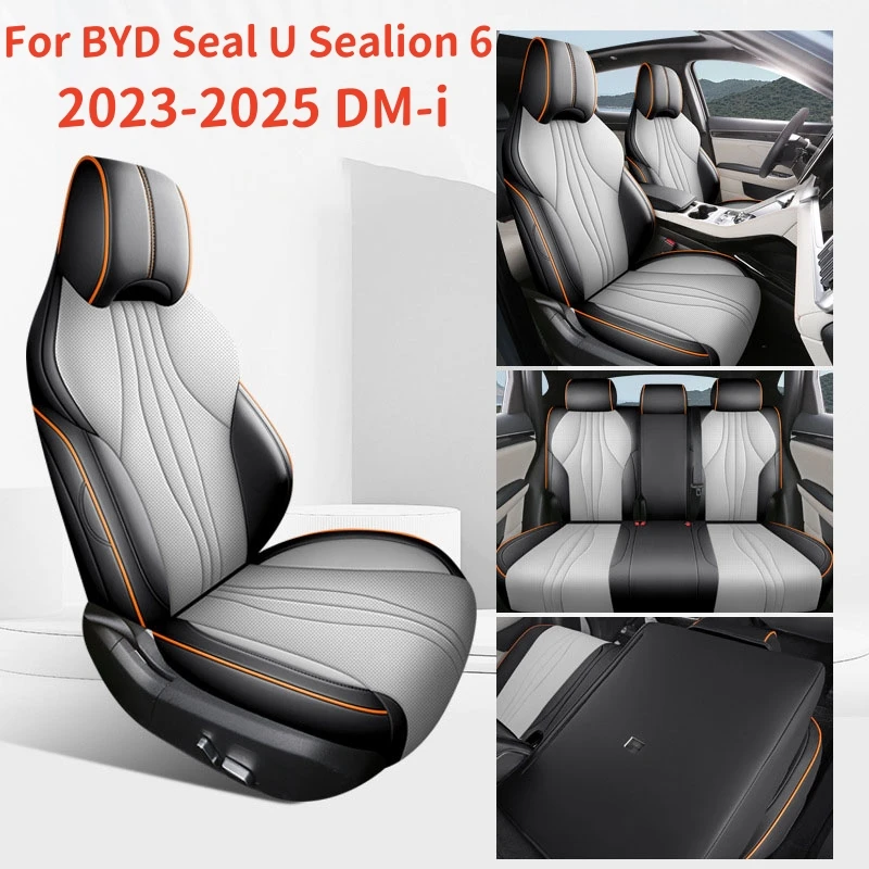 

For BYD Seal U Sealion 6 Song Plus DM-i 2023-2025 Car Seat Covers, Full Covered with Front and Rear Full Set Seat Cushions