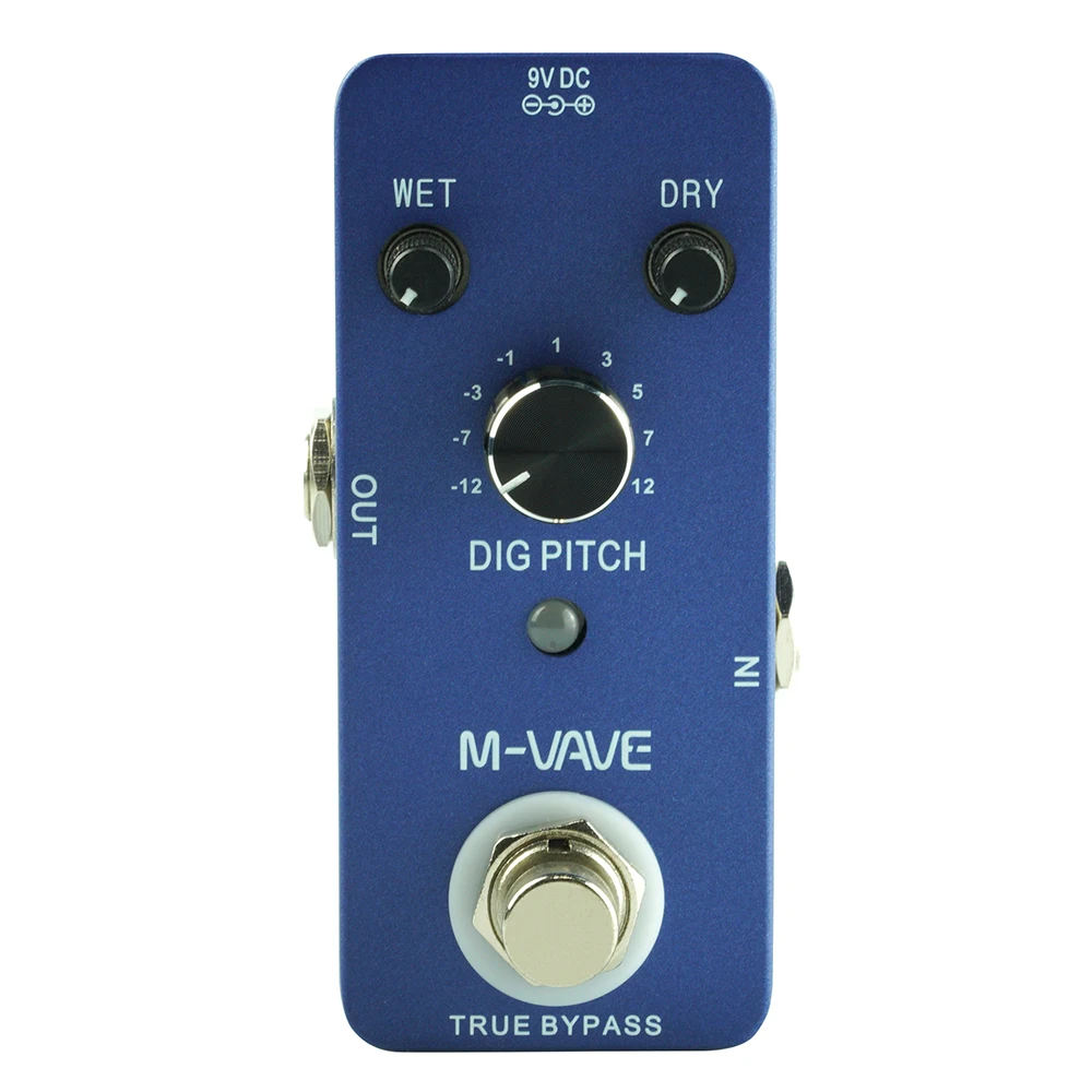 M-VAVE DIG PITCH Guitar Effect Pedal Guitar Electric Mini Single Type with True Bypass 9 Pitch Types Effects Processors