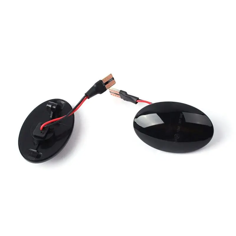 

2 шт. черные светодиодные динамические боковые габаритные фонари указателя поворота, мигающие лампы, подходящие для Opel Corsa B Corsa C Astra F Combo B Combo C