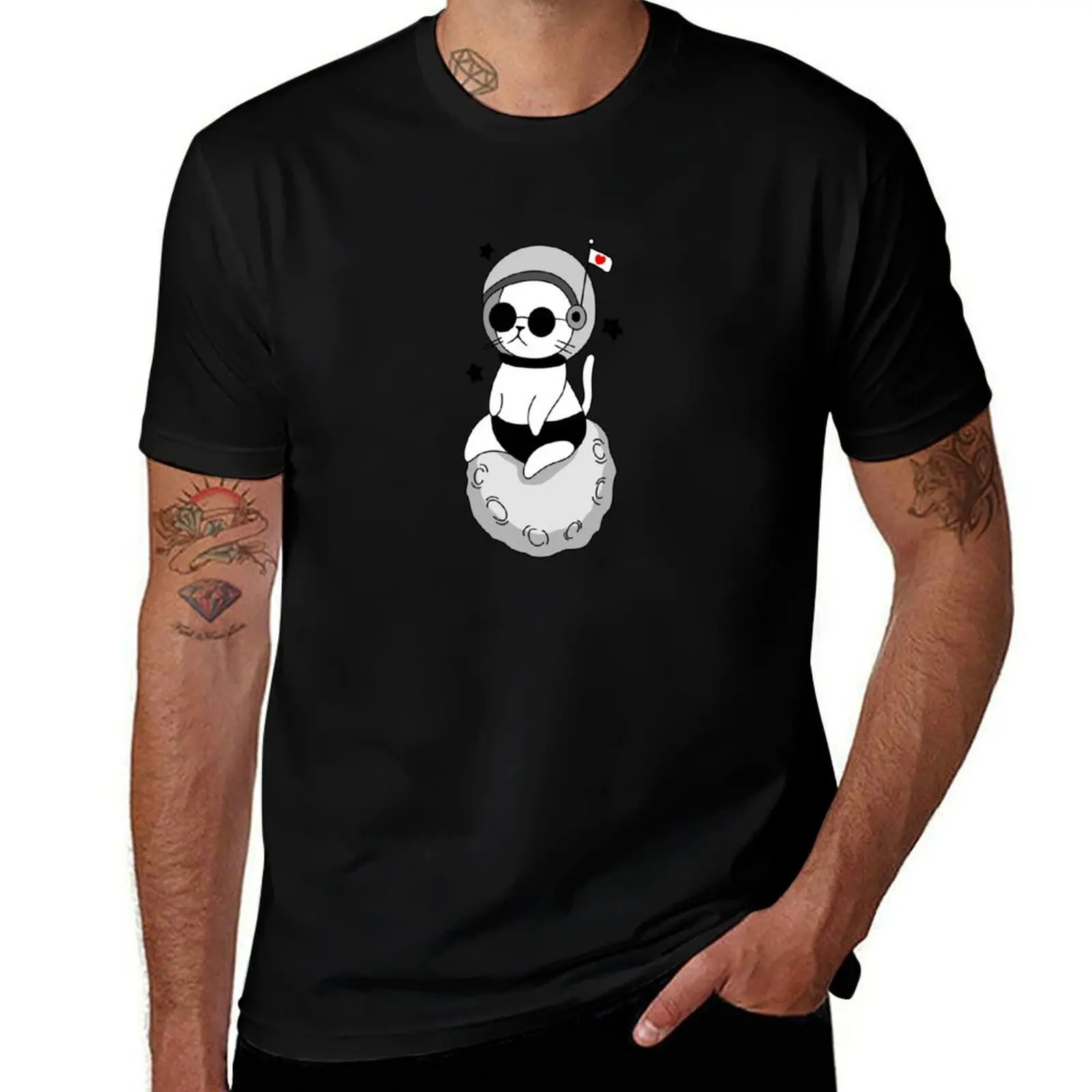

Cat astronaut and planet T-Shirt t shirt man plain t shirts for man cotton funny T-Shirt