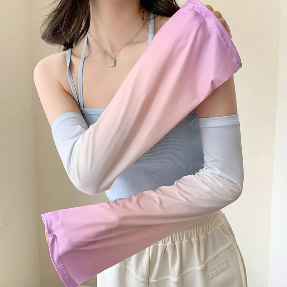 Sun Protection Women's Loose Arm Sleeves Summer Cooling Fashion Cute Sunscreen Arm Cover Breathable Mittens