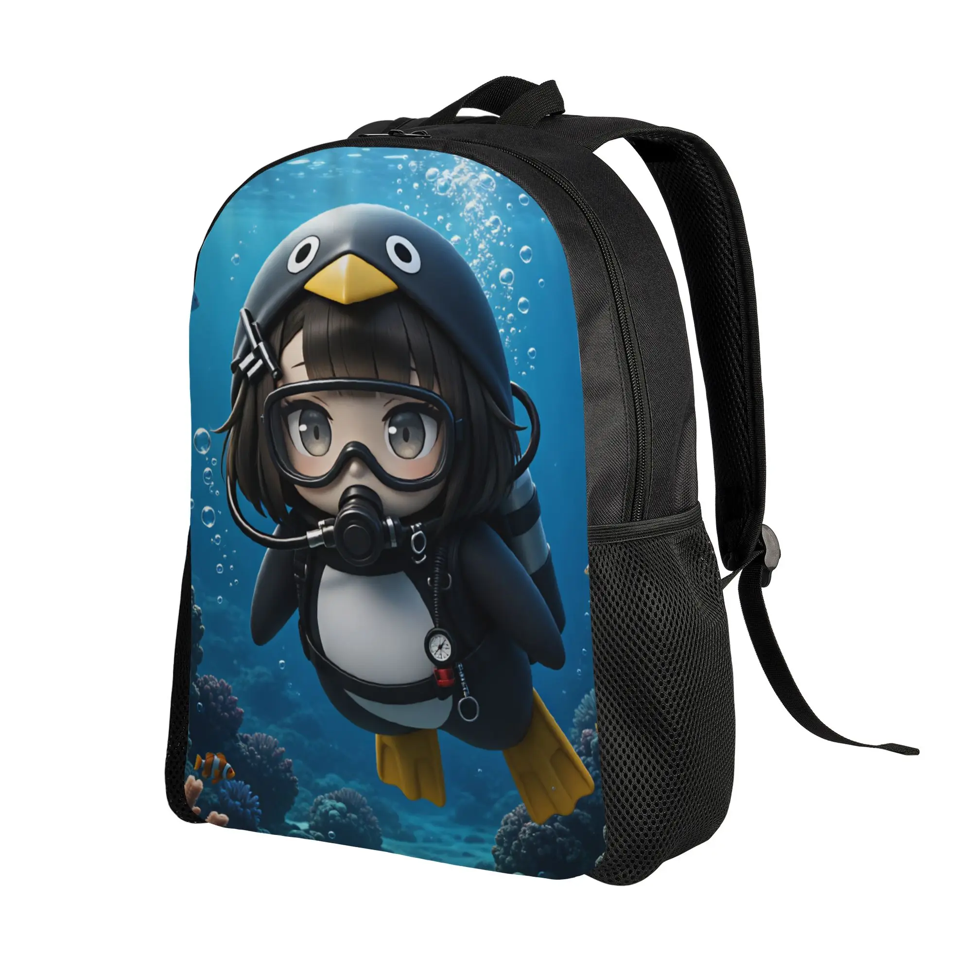 Gugu Gaga Penguin  Backpack Teen  Large Backpacks Polyester Funny School Bags Cycling Design Rucksack