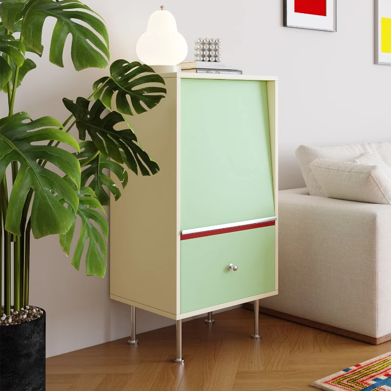 

Macaron color Storage locker vertical small space saving Cabinet storage home display armarios de habitación interior furniture