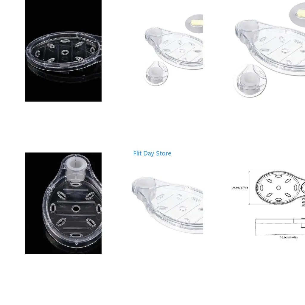 F92C Lift Bar Soap Rack Shower Storage Holder Rack Plastic Oval Soap Tray