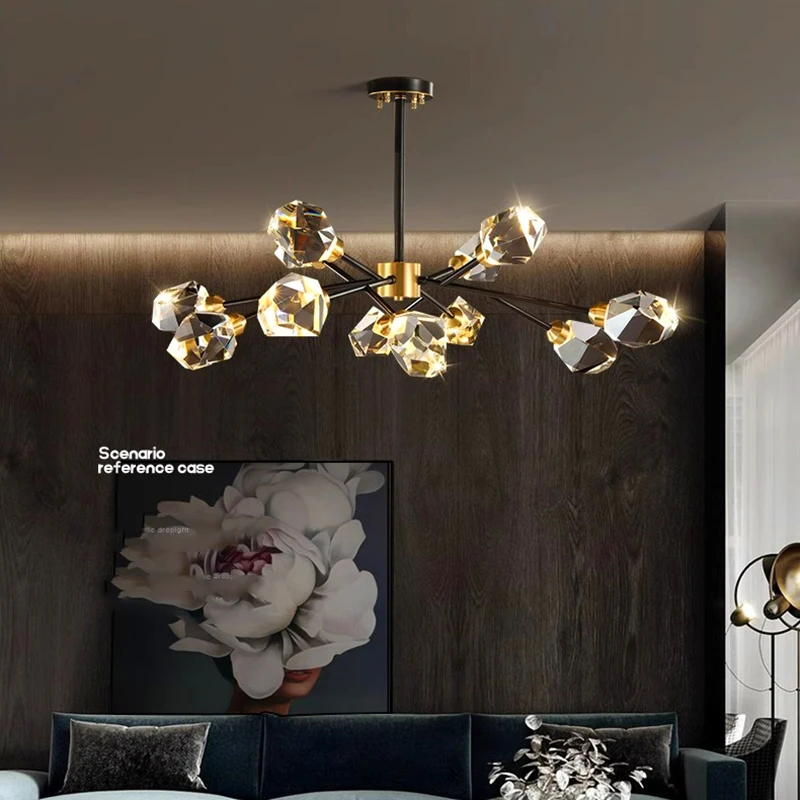 

home decorationPendant lights, luxury crystal living room chandelier, bedroom Pendant lamp, ceiling light, indoor lighting