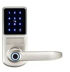 High Safety Smart Latch Lock For Apartment Office Hotel Biometric Fingerprint Handle Door Lock Doorbell