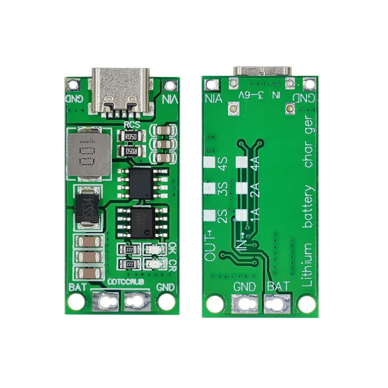 Multi-Cell 2S 3S 4S Type-C To 8.4V 12.6V 16.8V Step-Up Boost LiPo Polymer Li-Ion Charger 7.4V 11.1V 14.8V 18650 Lithium Battery