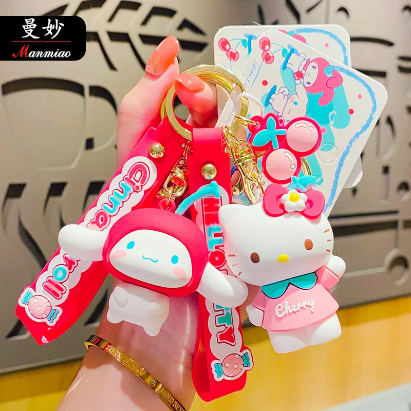 

Creative Sanrio Keychain Cute Airplane Series Car Keychain Cartoon School Bag Pendant Christmas Birthday Gifts for Kids Girls