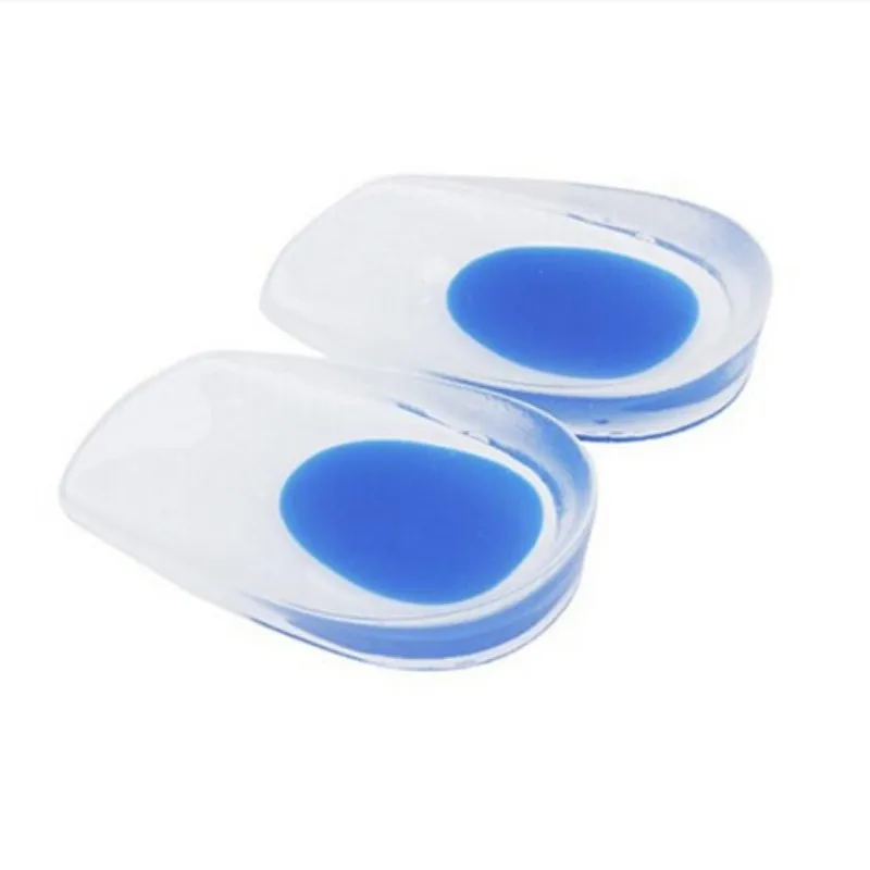 2 Stuks Zachte Siliconen Gel Inlegzolen Voor Hielspoor Pijnstilling Voetkussen Voetmassage Zorg Hak Cups Schoen Pads Verhogen Zorg Tool