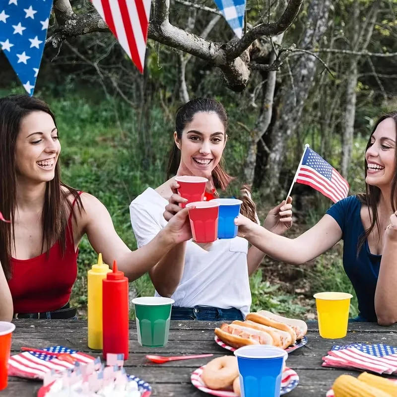 50-400PCS Disposable Mini Plastic Shot Cups Random Color Bulk for Party Graduation Birthday Wedding Picnic Valentines Drinkware