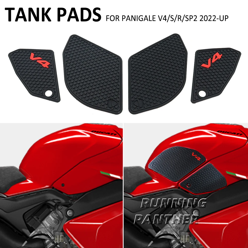 

Motorcycle Anti Slip Fuel Tank Pad Side Gas Knee Grip Sticker For DUCATI PANIGALE V4 S R SP2 Panigale V4S V4R V4SP2 2022 2023