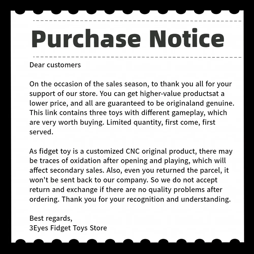 Offerta speciale limitata 3 pezzi Confezione di giocattoli Fidget per adulti EDC Push Slider Giocattolo antistress Accessori da scrivania per ufficio Giocattolo novità