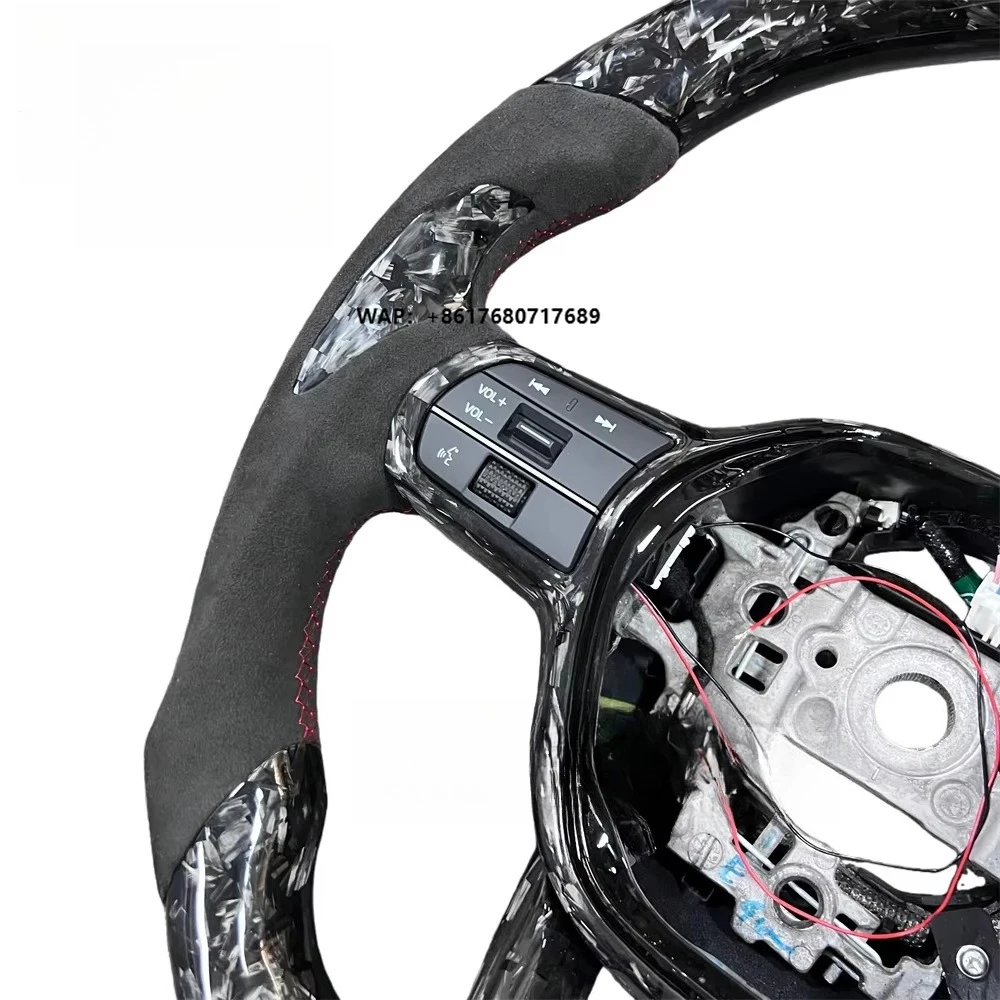 

Plug and Play Custom Blue Forged Carbon Fiber Steering Wheel with LED Lights for 1th Generation Civic Accord CR-V Accord