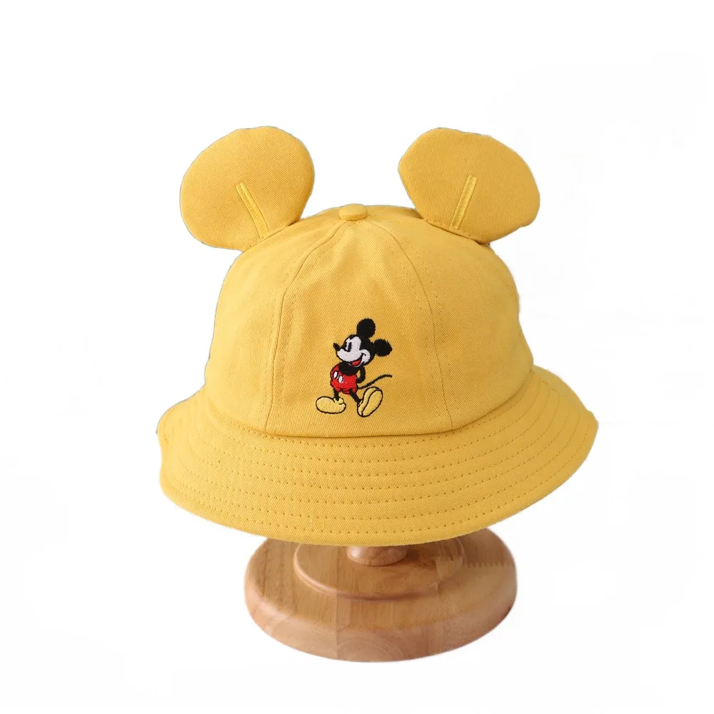 Cartoon  Bucket Hat Spring Summer Animal Embroidery Panama Fisherman Cap Baby Boys Girls Sun Hats Kids Outdoor Caps