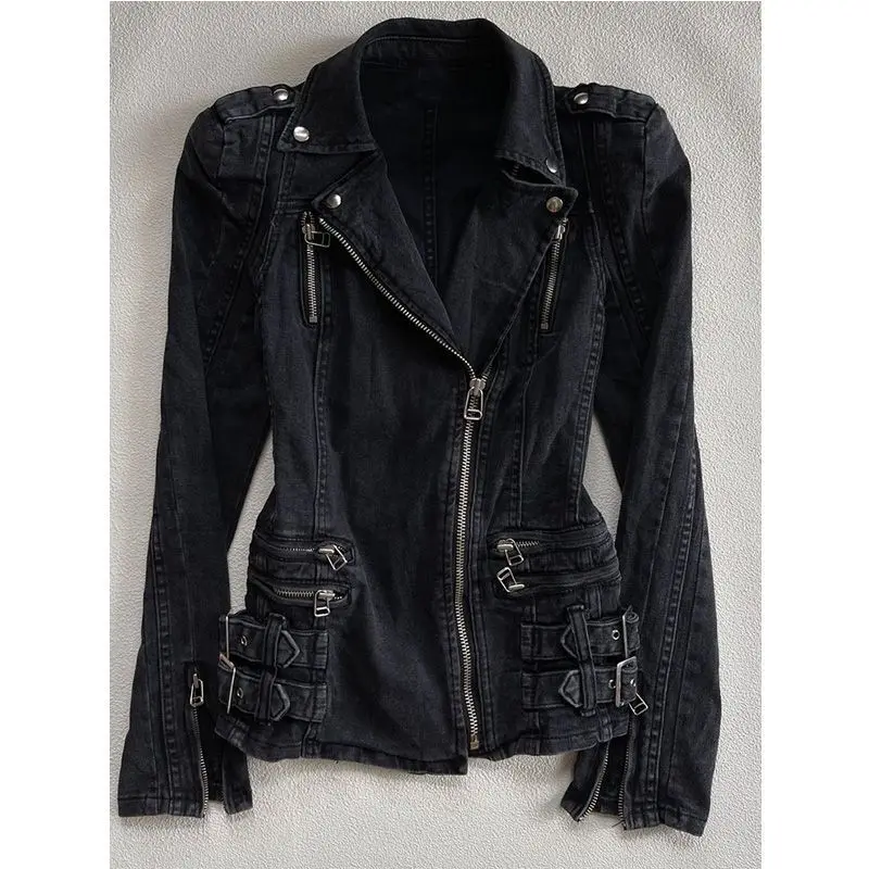 

2026 American Vintage Safari Coats Women Spring Gothic Clothing Harajuku Punk Jackets with Hooded Korean Fashion Harajuku Coats