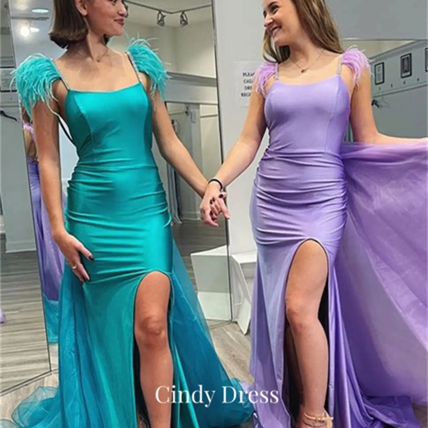 

Cindy Satin Feather Backless Sexy Long Tail Formal Dresses Prom Dress Luxury Evening Women 2023 Elegant Party Luxurious Women's