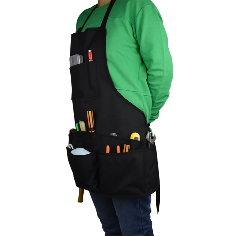 ipiip Oxford Fabric MultiUse Heavy Duty Shop Apron with Multiple Pockets for Woodwork