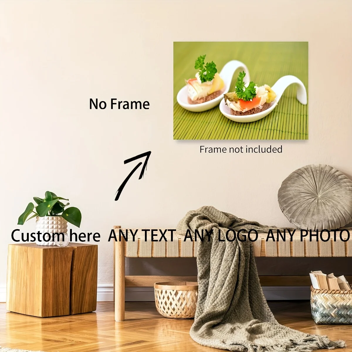 Arte de parede sem moldura personalizada, ideal para casamentos, animais de estimação, impressões em tela para decoração de parede de sala de estar de fazenda, sem moldura