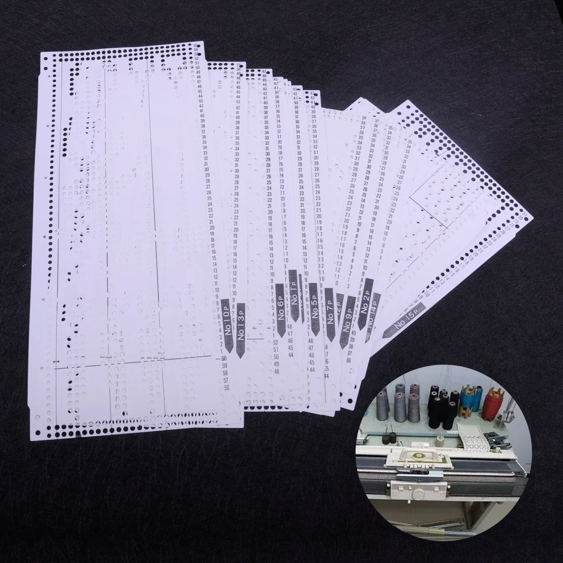 LETAOSK Plastic 15pcs Set Pre Punched Card Kit Fit for Brother KH260 Knitting Needlework Machine 24 Stitch Pattern