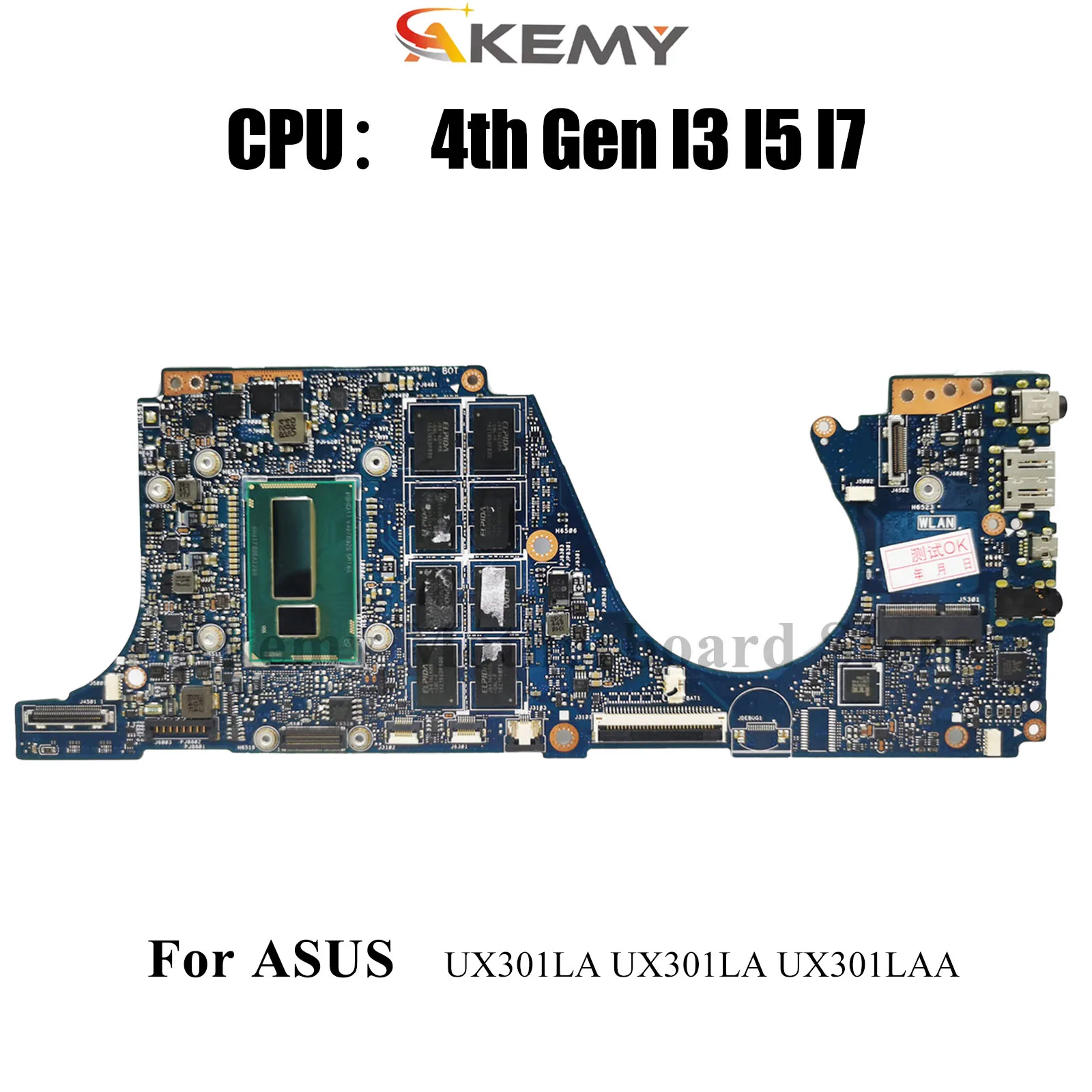 

UX301LA Материнская плата для ноутбука ASUS ZenBook UX301LA UX301LAA UX301L Материнская плата для ноутбука с процессором I3 I5 I7 100% тестирование ОК быстрая доставка