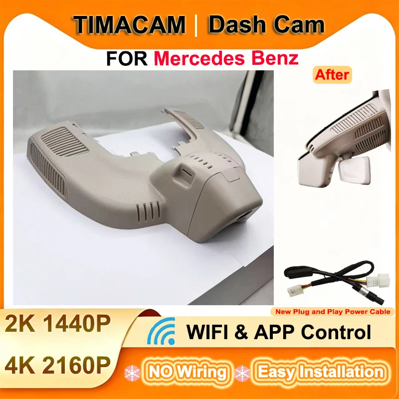 TIMACAM Dash Cam 4K Plug and Play Car DVR for Mercedes Benz GLE w167 c292 GLS x166 GLE 350 400 450 500 43 53 63 2019 2020 2021