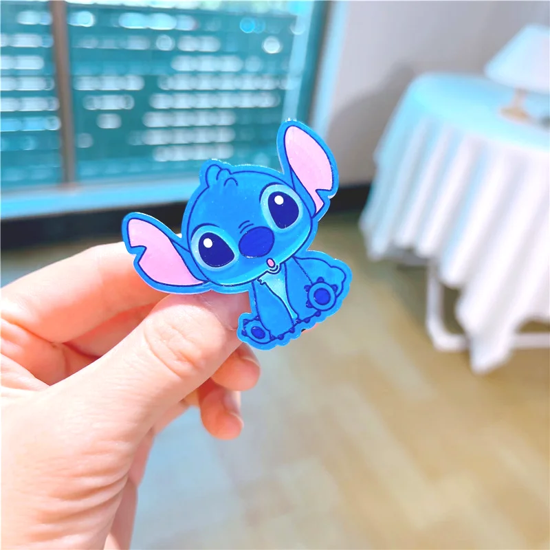 1/5 adet Disney Anime Lilo ve dikiş saç bantları Kawaii dikiş firkete karikatür lastik bant saç accessogirl kız hediyeler oyuncak