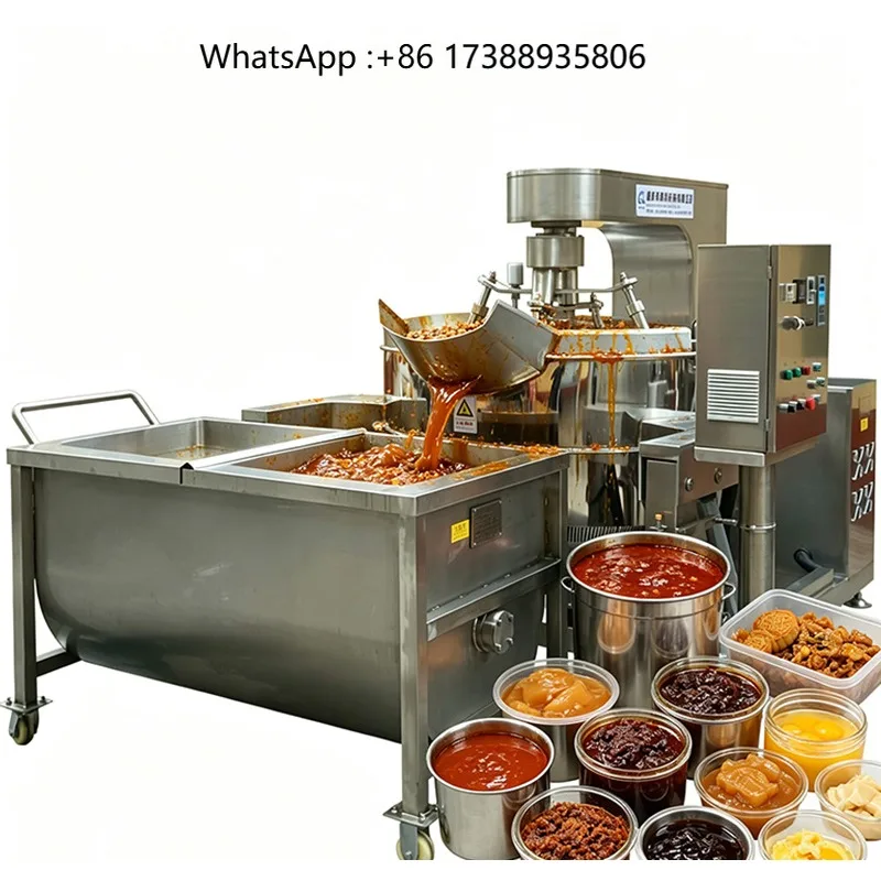 Food Grade 304 Stainless Steel Multi Functional Intelligent Control Cooking Equipment Sauce Processing Machine Steam Gas Bakery