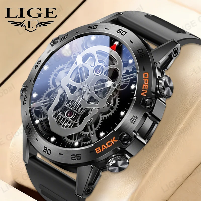 

LIGE 1.39" New Bluetooth Call Smartwatch Men 400mAh Sports Fitness Tracker IP67 Waterproof Blood Oxygen Watches For Android IOS
