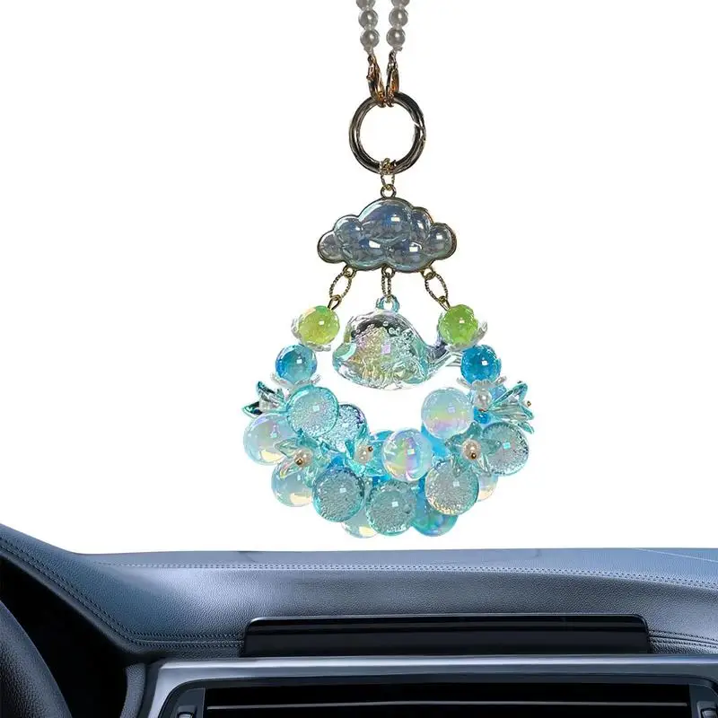 Car Pendant For Rear View Mirror Auto Charm Ornament For Back View Mirror Bead Whale Shape Car Pendant Car Mirror Decoration For