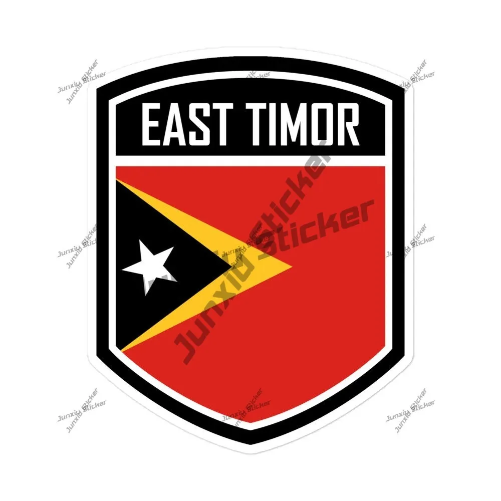

East Timor Flag Emblem Vehicle Stickers Camper Laptop Phone Guitar Yacht Sunscreen Waterproofing Creativity Decorative Accessori