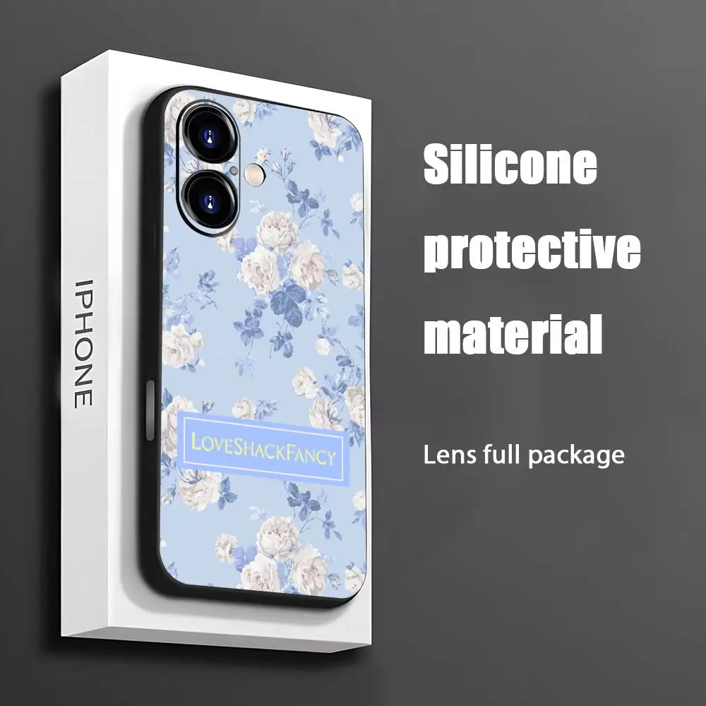 Чехол для телефона Love S-Shack-fancy Luxury Brand для iPhone 16, 15, 14, 13, 12, 11 X XR XS 8 Plus Mini Pro Max, мягкий черный противоударный чехол
