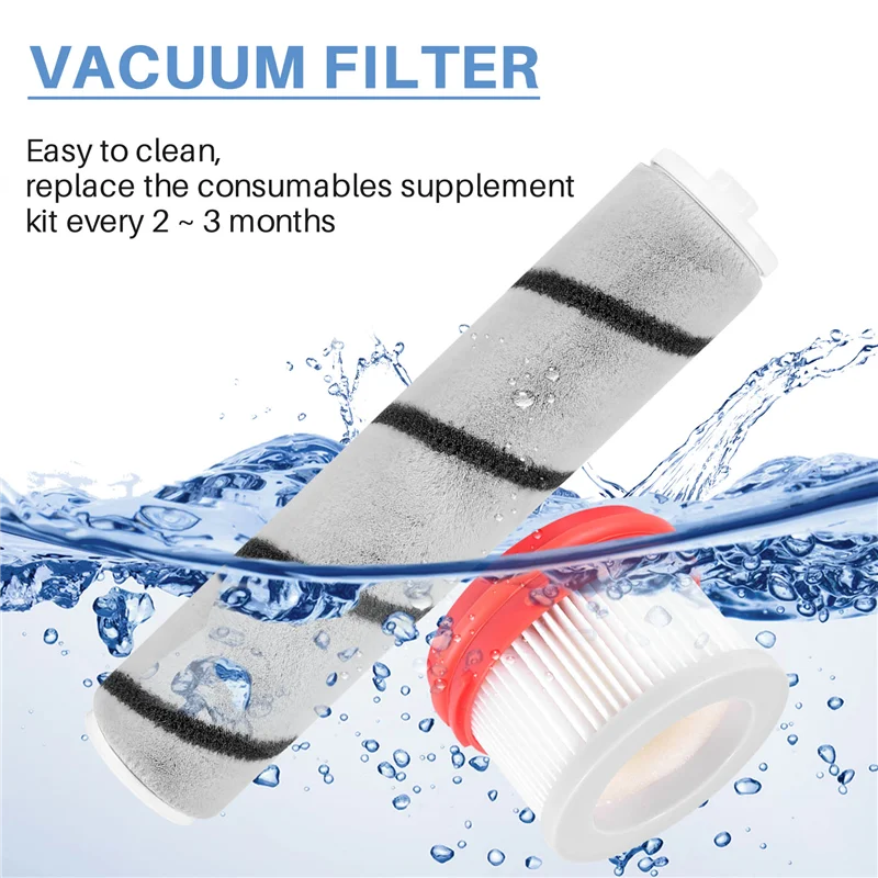 가전 부품 필터 롤러 브러시 키트 Xiaomi Dreame V9/V9P/V10 진공 청소기 부품 청소 브러시 ​​가정용 액세서리