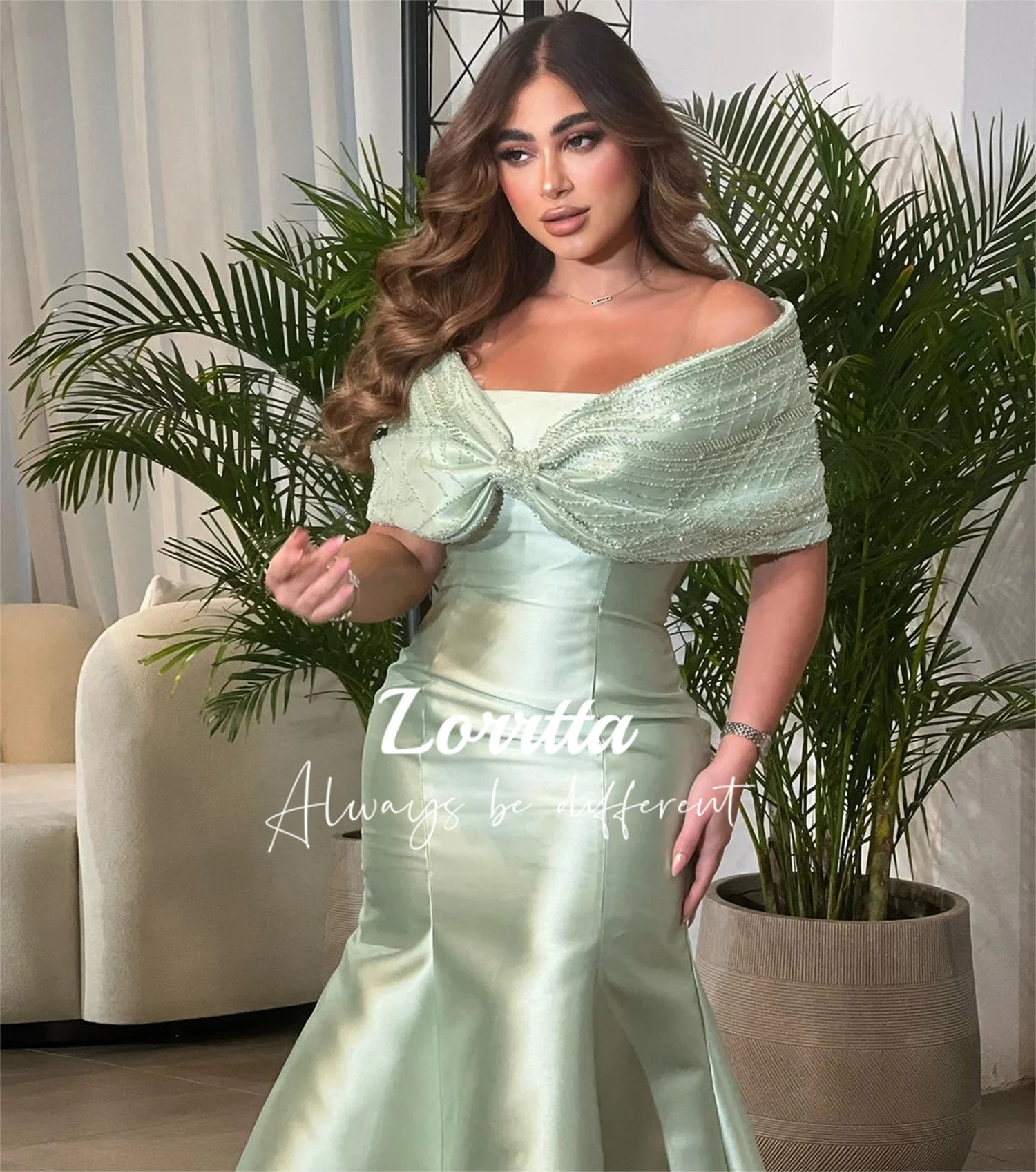 Lorrtta Formal Evening Gown Saudi Arabia Women\'s Mermaid Ball Gown Sparkling Customized فساتين مناسبة رسمية الحفلات السهرة