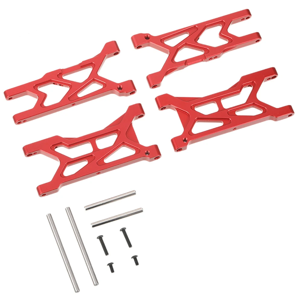 Brazo de suspensión inferior delantero de aleación de aluminio 1/10, 2 uds., brazo de suspensión inferior delantero Rc mejorado para SENTON 3S rojo