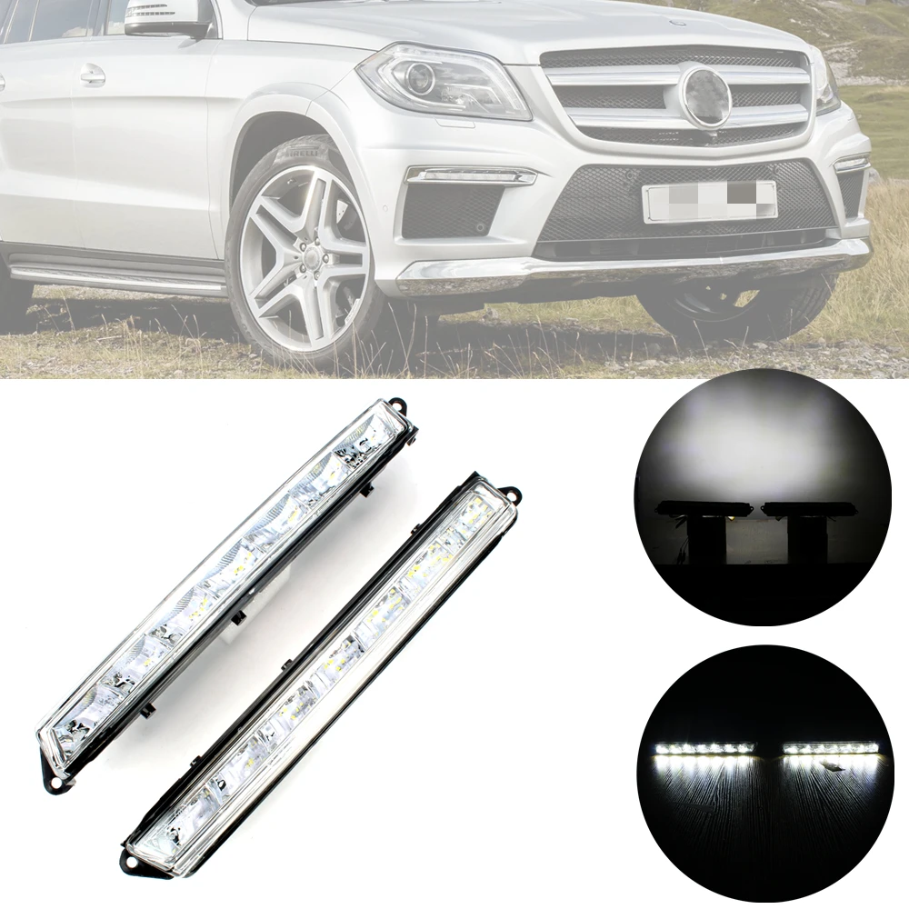 

LED Fog DRL Daytime Running Light Lamp For Mercedes Benz X164 X166 GL320 GL350 GL400 GL450 GL500 GL550 2012 2013 2014 2015 2016