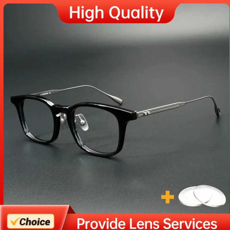 

DITA-style Japanese Retro Eyeglasses Acetate Titanium Optical Frame for Men Women Handmade Custom Prescription Lenses DTX149
