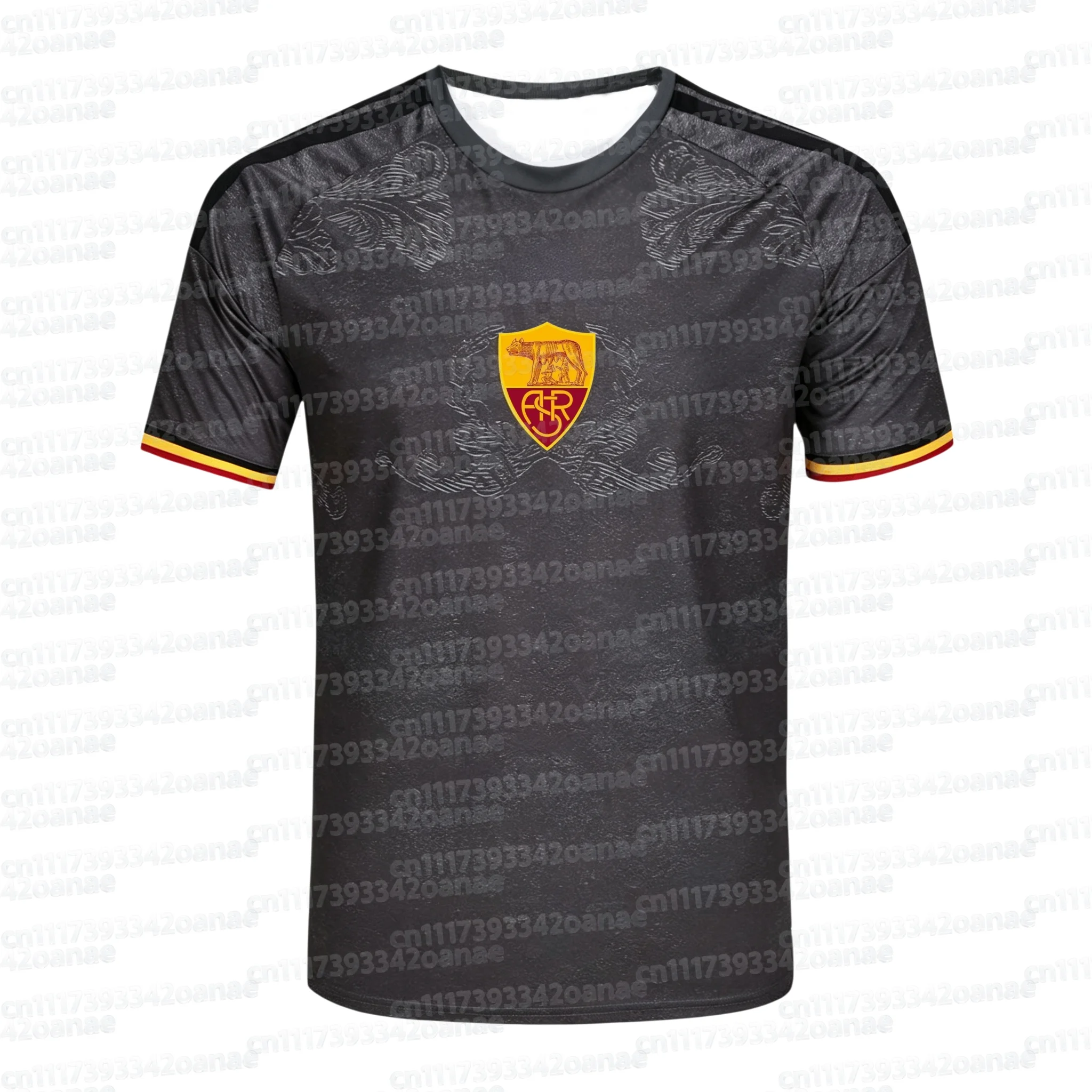 2026_2027 Roma Trikot T-Shirt Italienisches Trikot Herren Sport Oversize Atmungsaktiv Schnelltrocknend Streetwear Oberteile Familien-Matching – Detail 4