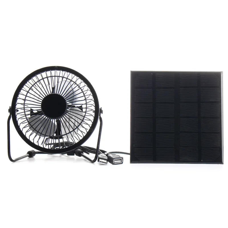 25W 4inch Mini Solar Panel Powered Ventilator Fan Portable Greenhouse Solar Exhaust Fan for Office Outdoor Dog Chicken House