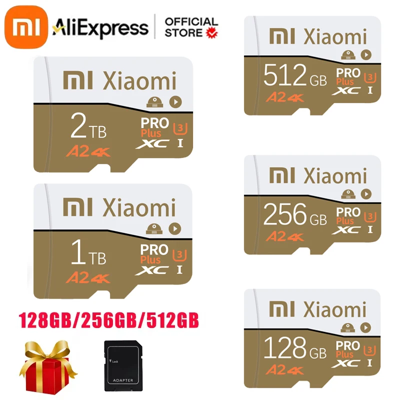 Карта памяти Xiaomi 2 ТБ, 1 ТБ, высокоскоростная видеокарта Full 4K HD, 512 ГБ, мини-SD-карта, 128 ГБ, 64 ГБ, новейшая микрокарта для телефона/планшета/ПК