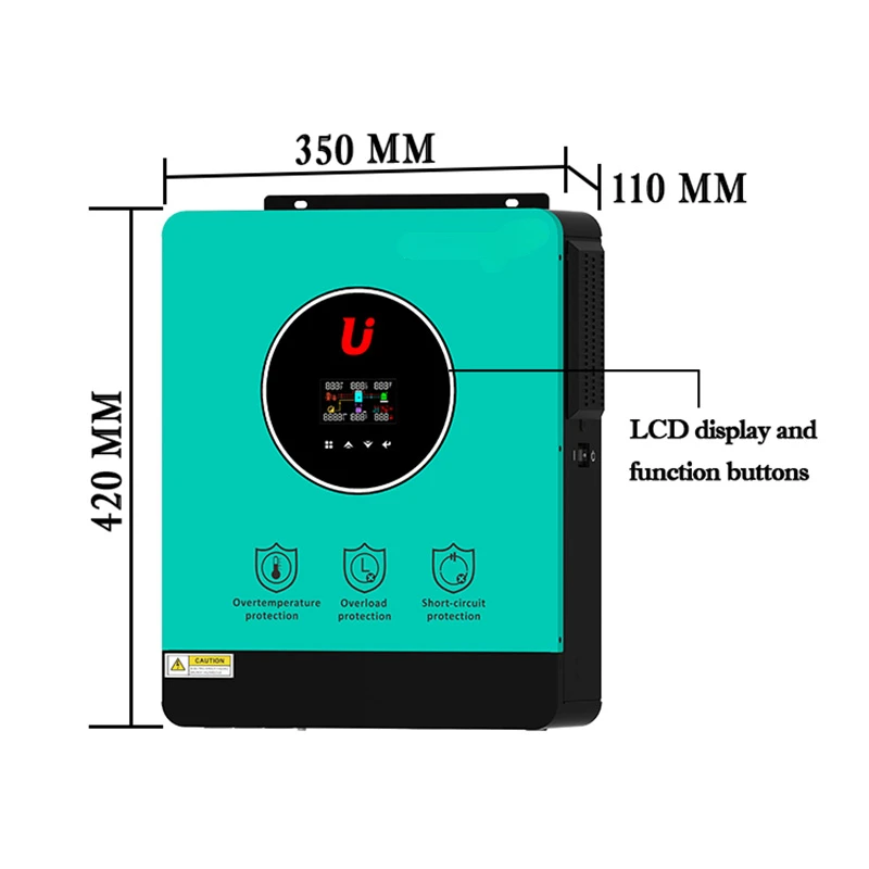 Busbyrs 6.2KW 10.2KW 48V DC 220/230V AC Pure Sine Wave Solar Inverter Double MPPT On/Off Grid Solar hybrid Inverter