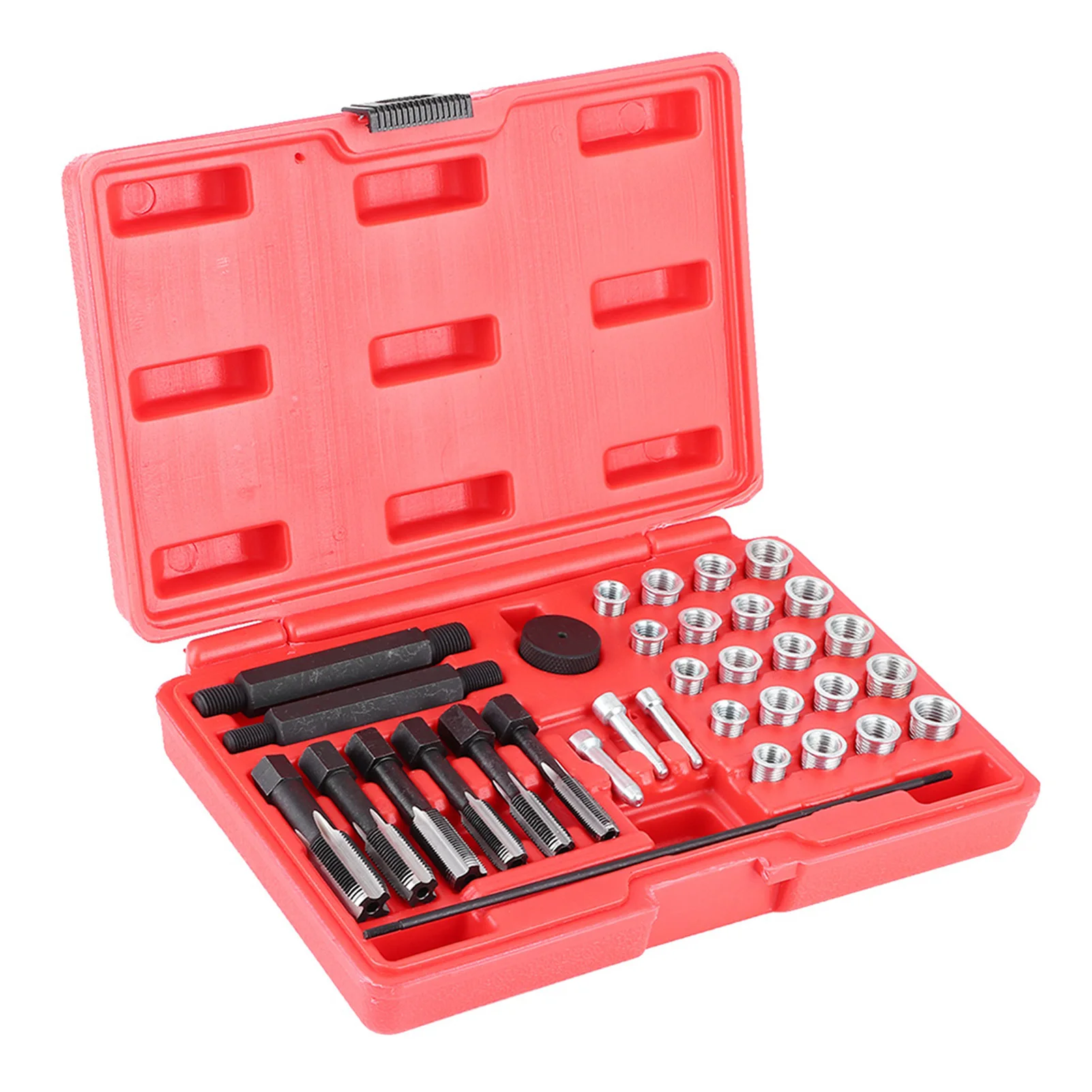 33pcs Glow Plug Thread Repair Kit Tap Insert Driver Guide Pin Thread Insert Tool Set