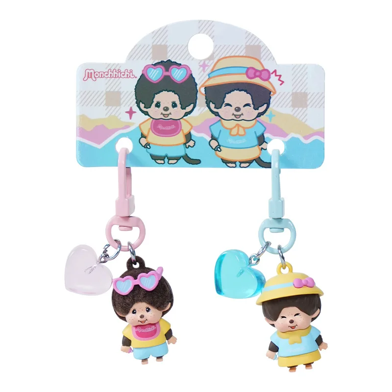 New Monqiqi Doll Mini Action Figures Phone Charm Keychain Bag Pendant For Women Mobile Phone Backpack Purse Pendant