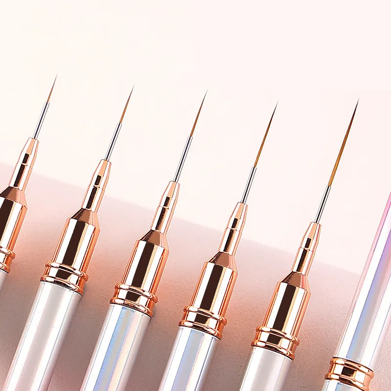 1/5PCS Nail Art Brush Liner Drawing Painting Pen Gel Nail Polish French Style Draw Paint Brushes Manicure Tools Accessory