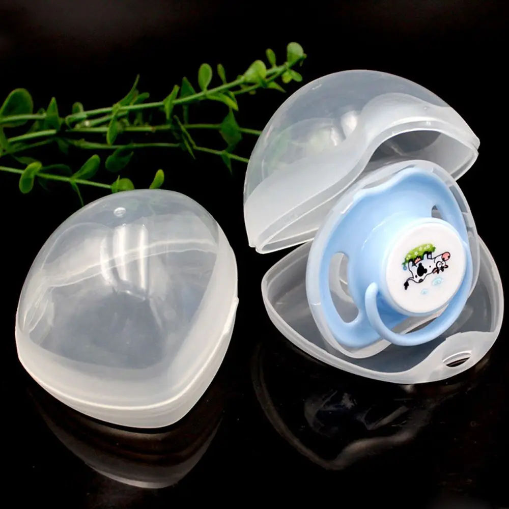 Single Transparent Dustproof Baby Girls Case Infant Pacifier Box Plastic Storage Box Nipple Box