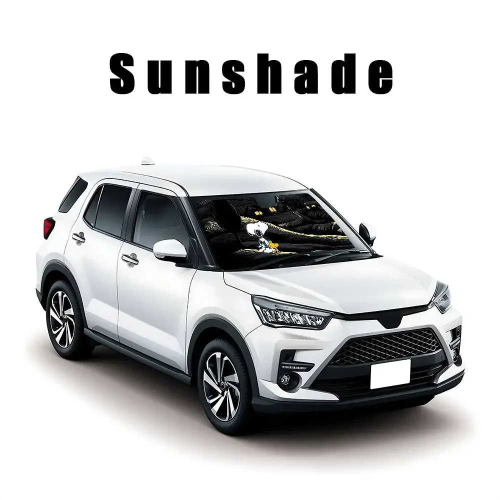 Kawaii S-sNooPyS Klassischer, stilvoller und trendiger Windschutzscheiben-Sonnenschutz, Auto-Windschutzscheibenabdeckung, Auto-Sonnenschutzvorhang, Auto-Sonnenschutz – Detail 16
