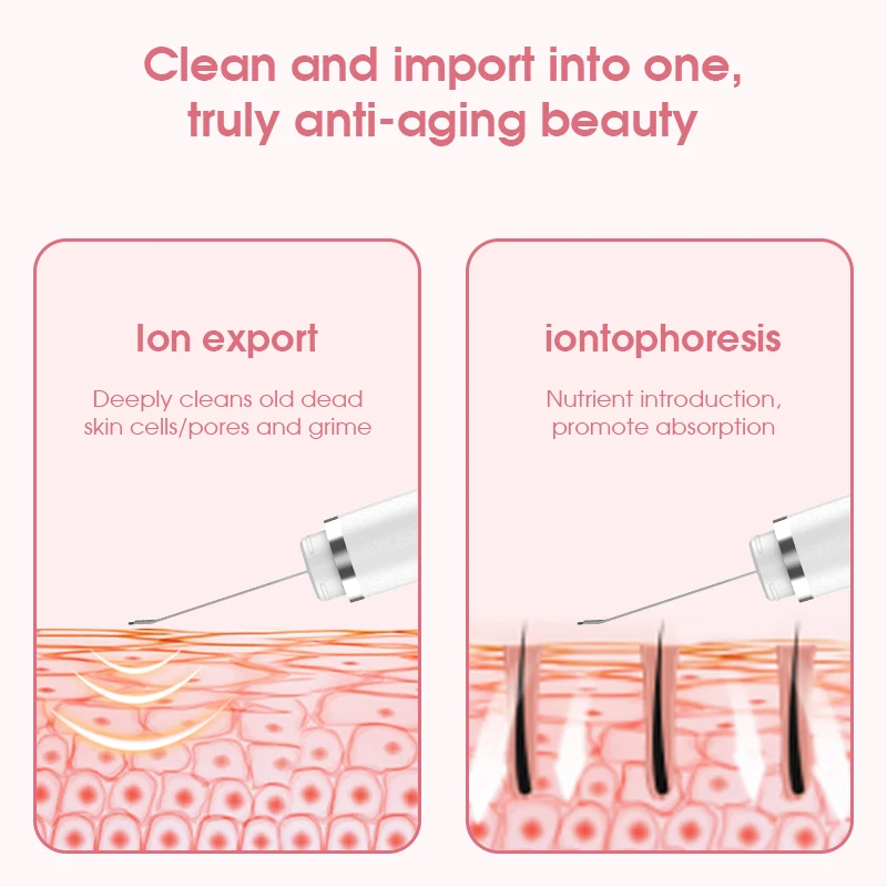 超音波クリーナー画面超音波スキンスクラバーディープフェイスクリーニング機械シャベルスキンケアフェイスリフト剥離顔
