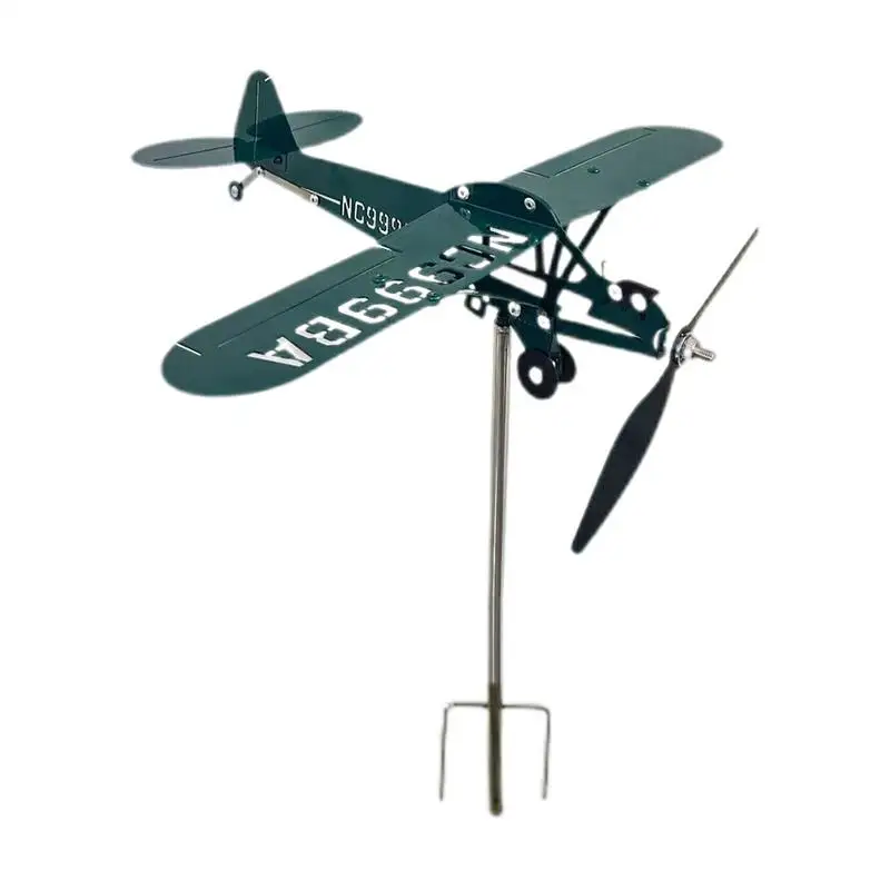 

Airplane Weather Vane Garden Windmill For Home Decor Sculpture Aircraft Spinner Outdoor Decoration For Lawn Garden Yard Flight